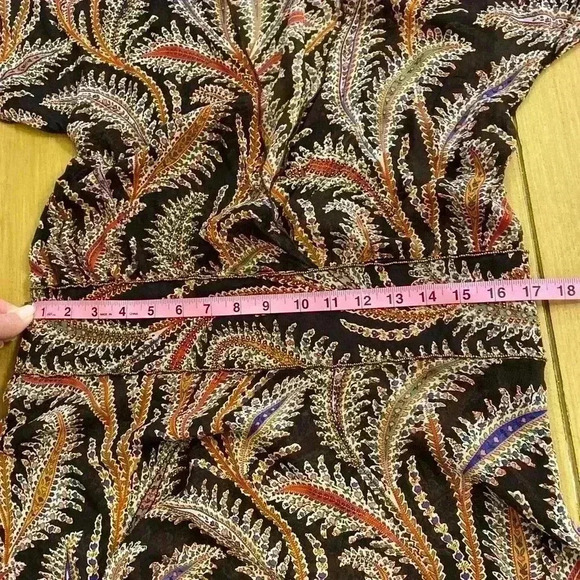 Central Park West Womens Silk Mini Drop Waist Deep V Neck Dress Nordstrom medium - Picture 7 of 12